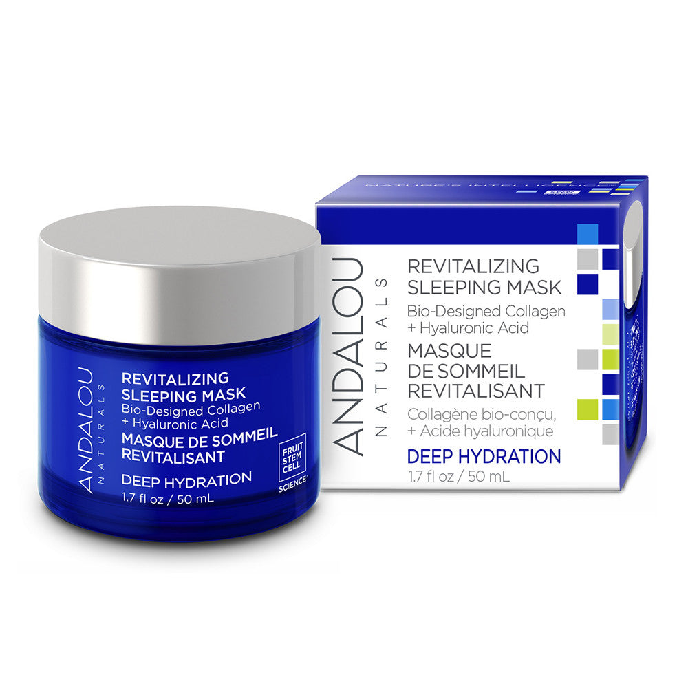 Andalou Naturals Revitalizing Sleeping Mask, Deep Hydration, 1.7 Oz